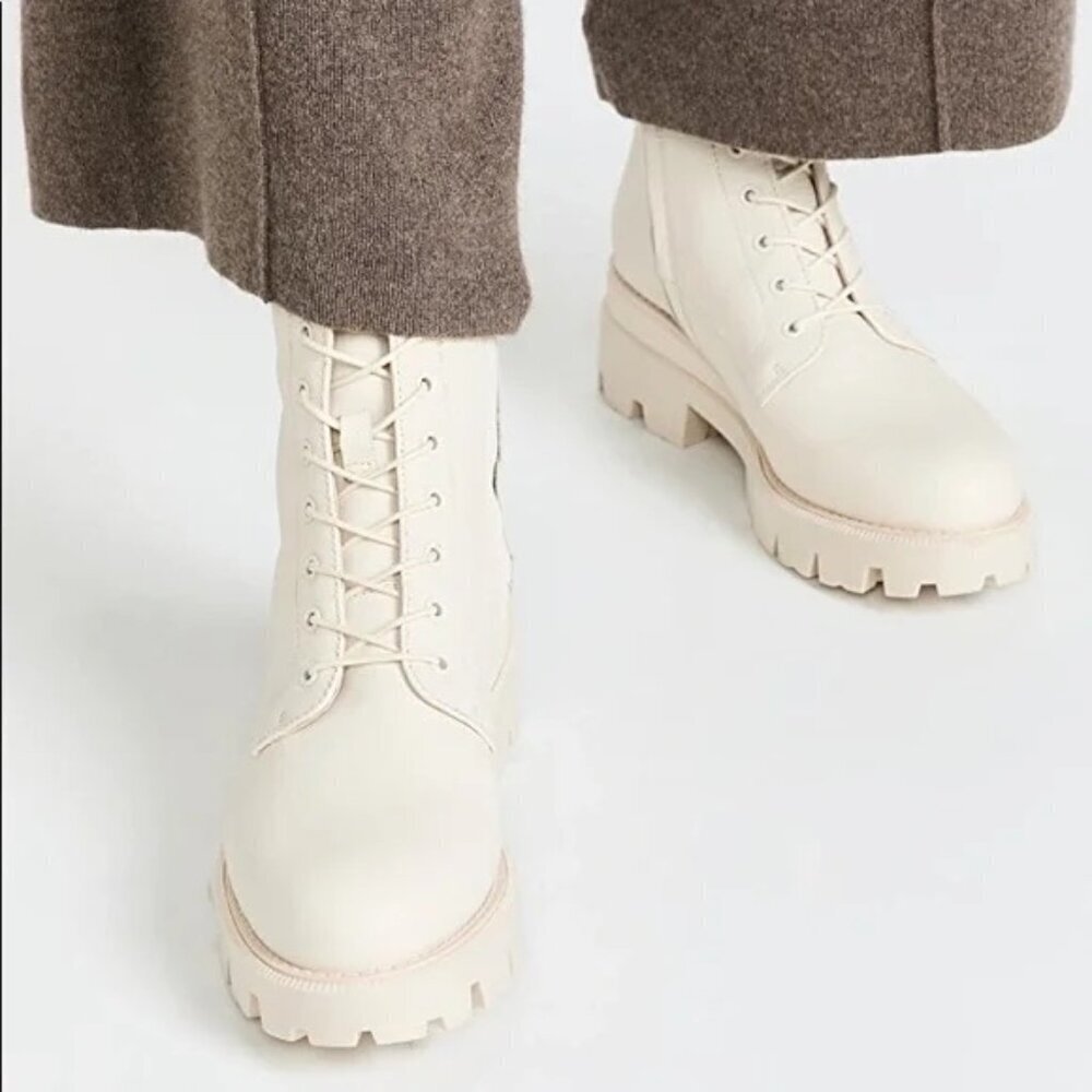 Sam Edelman Size 11 Garret Chunky Combat Boot Ivory